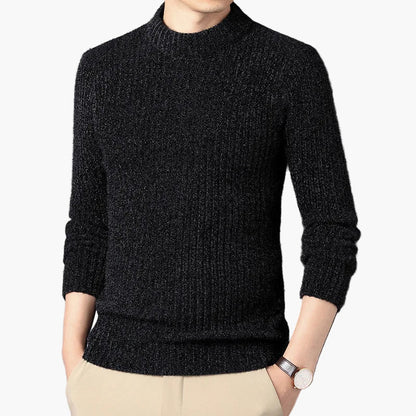 Herren Strickpullover mit Rundhalsausschnitt – Klassischer Alltagsstil für Herbst und Winter