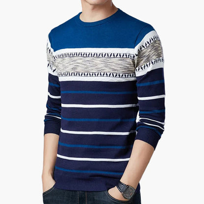 Herren Strickpullover mit modernem Streifenmuster – Alltagsmode & Freizeit