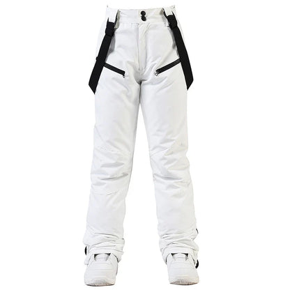 Unisex Skihose Schneehose mit Trägern in Flieder