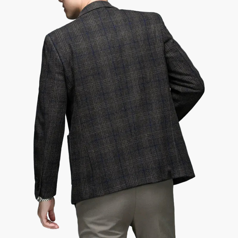 Herren Modernes Business-Sakko im klassischen Karo-Stil – Eleganter Freizeit- und Büro-Blazer
