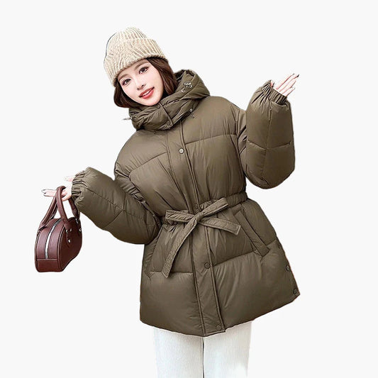 Damen Winter Steppjacke mit Gürtel – Modische, warme Outdoorjacke für Alltag & Freizeit