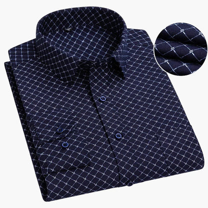 Herren Business Hemd Slim Fit – Gestreiftes Langarmhemd für Büro & Alltag