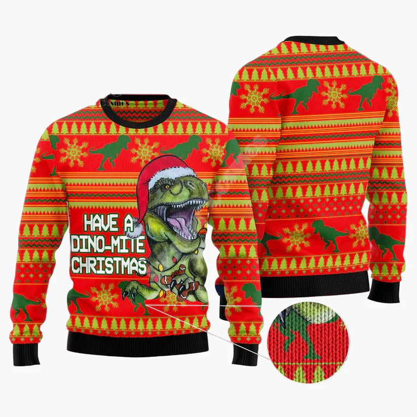 Herren Ugly Christmas Sweater mit Katzenmotiv und Spruch – Lustiger Pullover für Katzenliebhaber