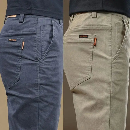 Herren Chino Hose Slim Fit mit Gesäßtaschen in Schwarz, Grau oder Khaki
