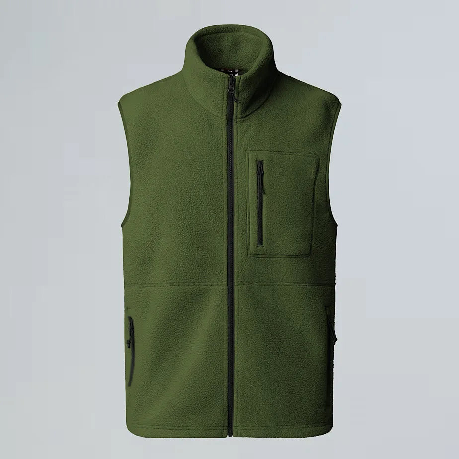 Fleece Weste mit Stehkragen Reißverschluss Tasche Herren