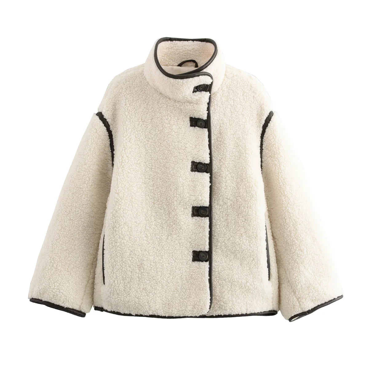 Damen Teddy Oversize Mantel – Modischer Wintermantel im Streetstyle für Alltag und Freizeit
