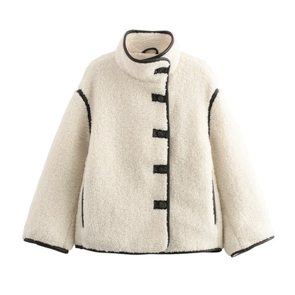 Damen Teddy Oversize Mantel – Modischer Wintermantel im Streetstyle für Alltag und Freizeit