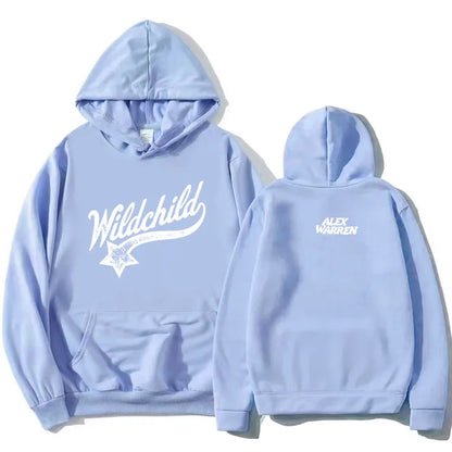 Hoodie mit Kordelzug und Kängurutasche – “Wildchild” Print vorne