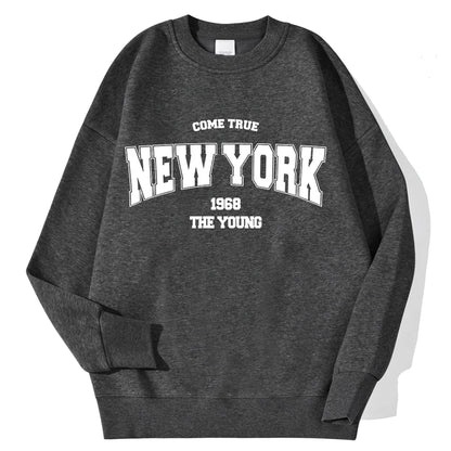 Unisex Sweatshirt Rundhalsausschnitt mit Motivdruck Langarm Oberteil Freizeit