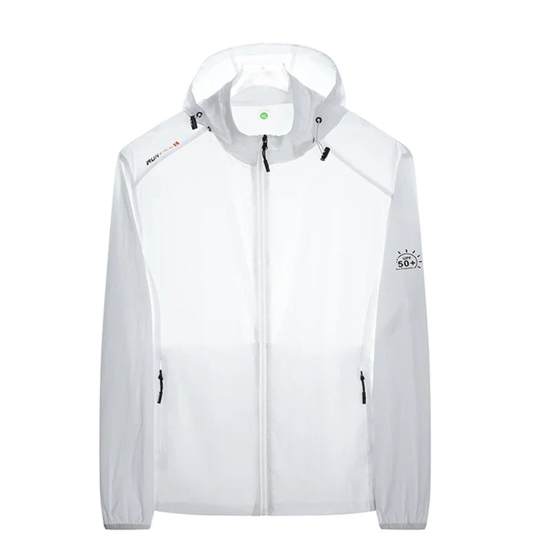 Leichte Windjacke mit Kapuze und Reißverschluss für Herren