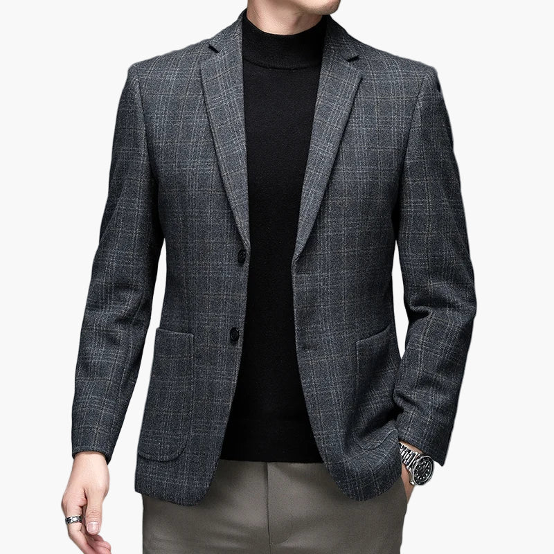 Herren Modernes Business-Sakko im klassischen Karo-Stil – Eleganter Freizeit- und Büro-Blazer