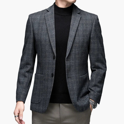 Herren Modernes Business-Sakko im klassischen Karo-Stil – Eleganter Freizeit- und Büro-Blazer