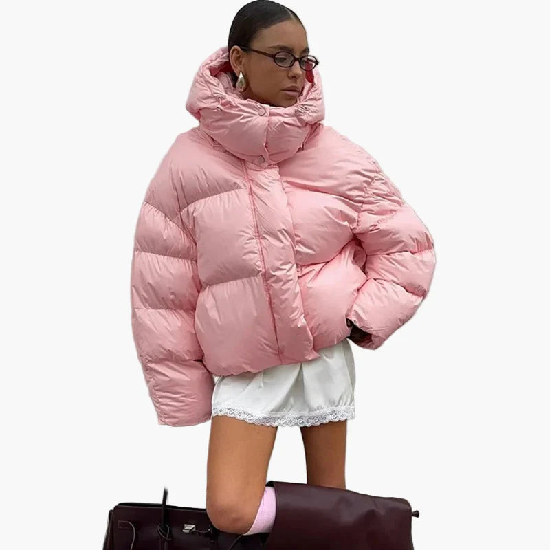 Damen Oversized Winter Steppjacke – Modische Puffjacke für Alltag und Freizeit