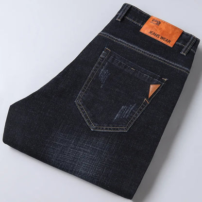 Herren Jeans Hose Straight Fit Dunkelblau Blau Schwarz mit 5 Taschen