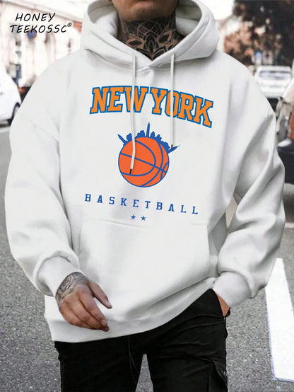 Herren Hoodie mit Kordelzug und Kängurutasche – Verschiedene New York Designs