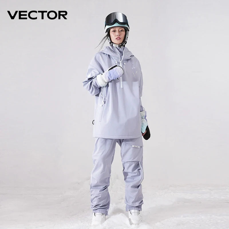 Unisex Ski Anorak Jacke & Hose Set - Wasserabweisend, Kapuze