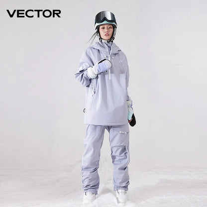 Unisex Ski Anorak Jacke & Hose Set - Wasserabweisend, Kapuze