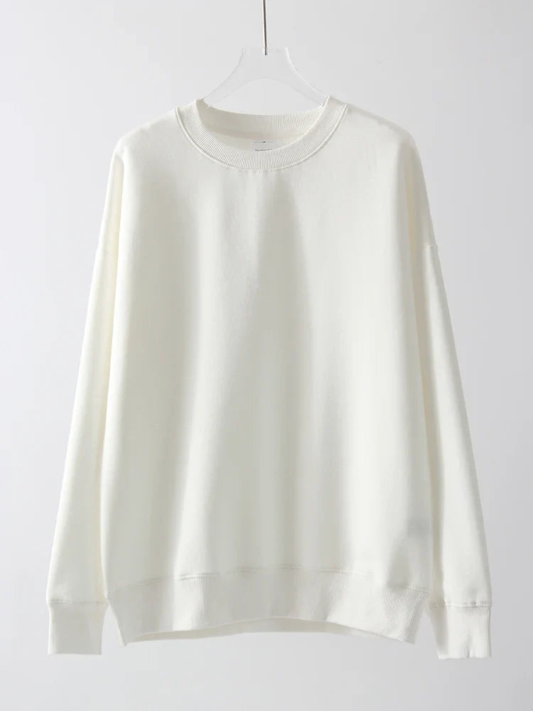 Unisex Langarm Sweatshirt Rundhalsausschnitt Freizeit Pullover Weicher Stoff