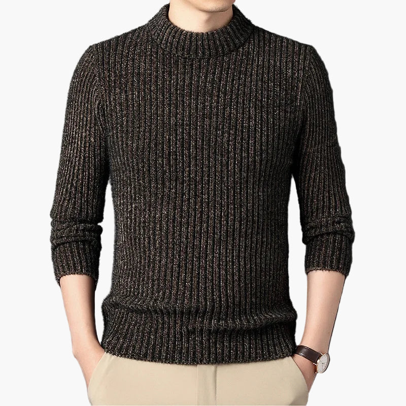 Herren Strickpullover mit Rundhalsausschnitt – Klassischer Alltagsstil für Herbst und Winter