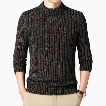 Herren Strickpullover mit Rundhalsausschnitt – Klassischer Alltagsstil für Herbst und Winter