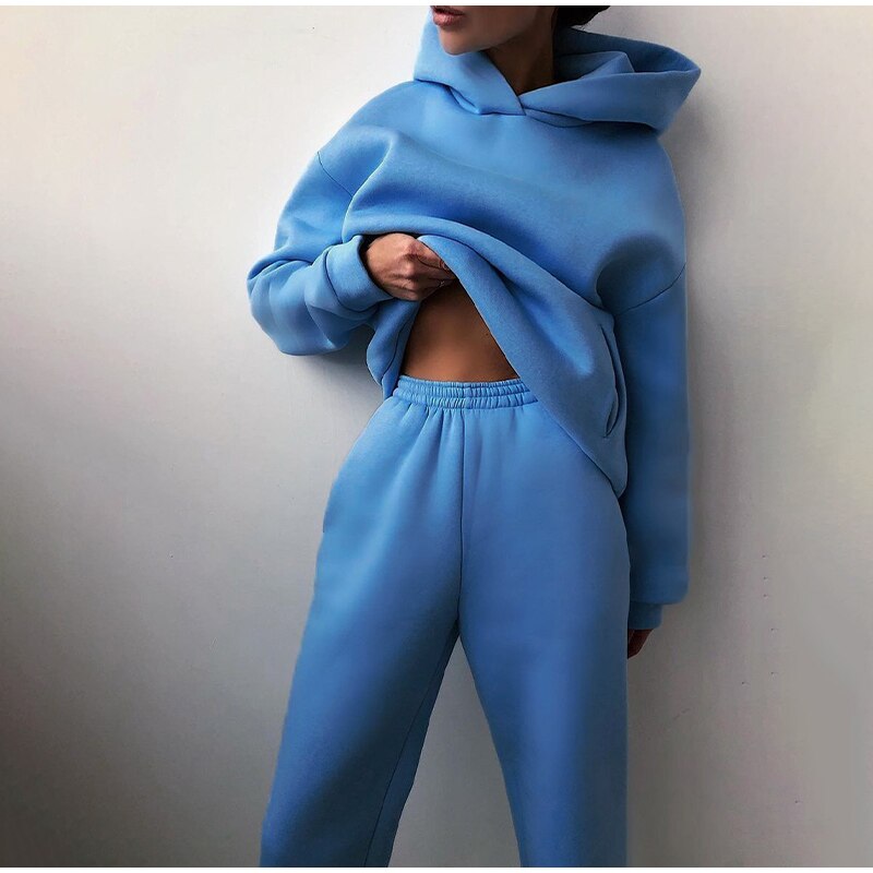 Damen Zweiteiliges Lounge- & Freizeitset mit Hoodie und Jogginghose