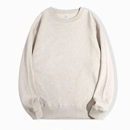 Unisex Langarm Sweatshirt Rundhals Pullover Gerippte Bündchen – Mehrfarbig