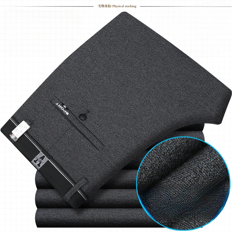 Herren Freizeithose mit feiner Textur und geradem Schnitt