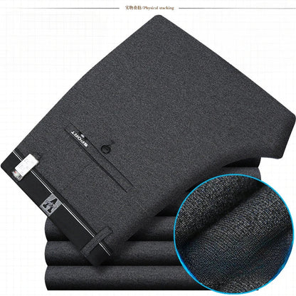 Herren Freizeithose mit feiner Textur und geradem Schnitt