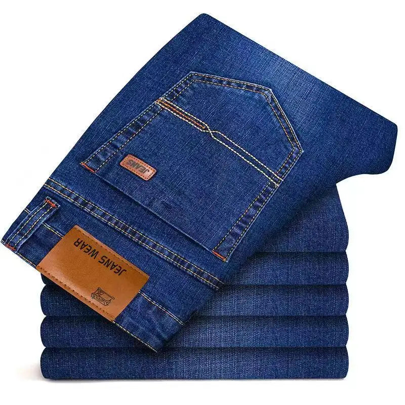 Herren Jeans Hose Straight Fit Dunkelblau Blau Schwarz mit 5 Taschen