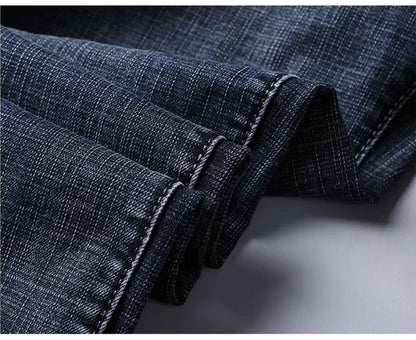 Herren Jeans Hose Straight Fit Denim Freizeithose Blau