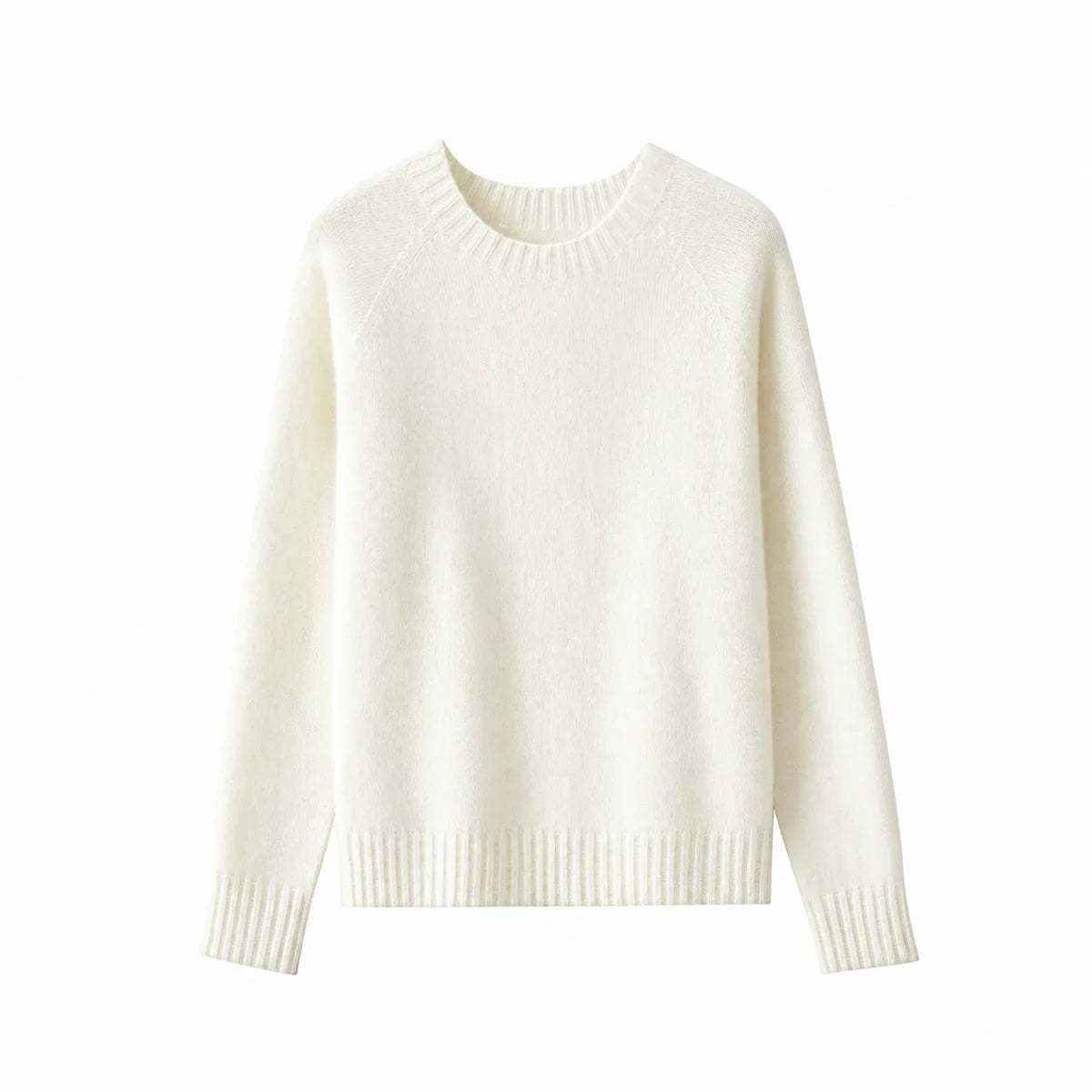 Damen Pullover Rundhals Langarm Strickpullover Einfarbig