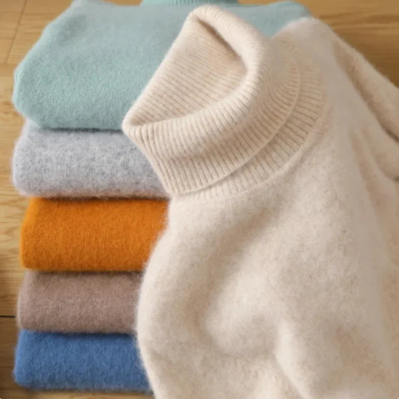 Damen Rollkragenpullover, weiches Material, langärmlig