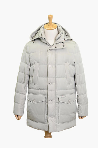 Herren Winter Steppmantel mit Kapuze – Eleganter Outdoor Parka für kalte Tage