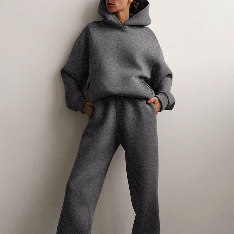 Damen Zweiteiliges Lounge- & Freizeitset mit Hoodie und Jogginghose
