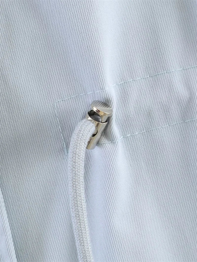Damen Jacke mit Stehkragen & Tunnelzug Hellblau
