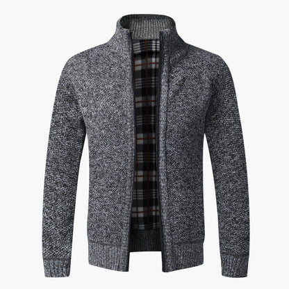 Herren Strick-Cardigan mit Stehkragen – Modischer Freizeit- und Alltagsbegleiter