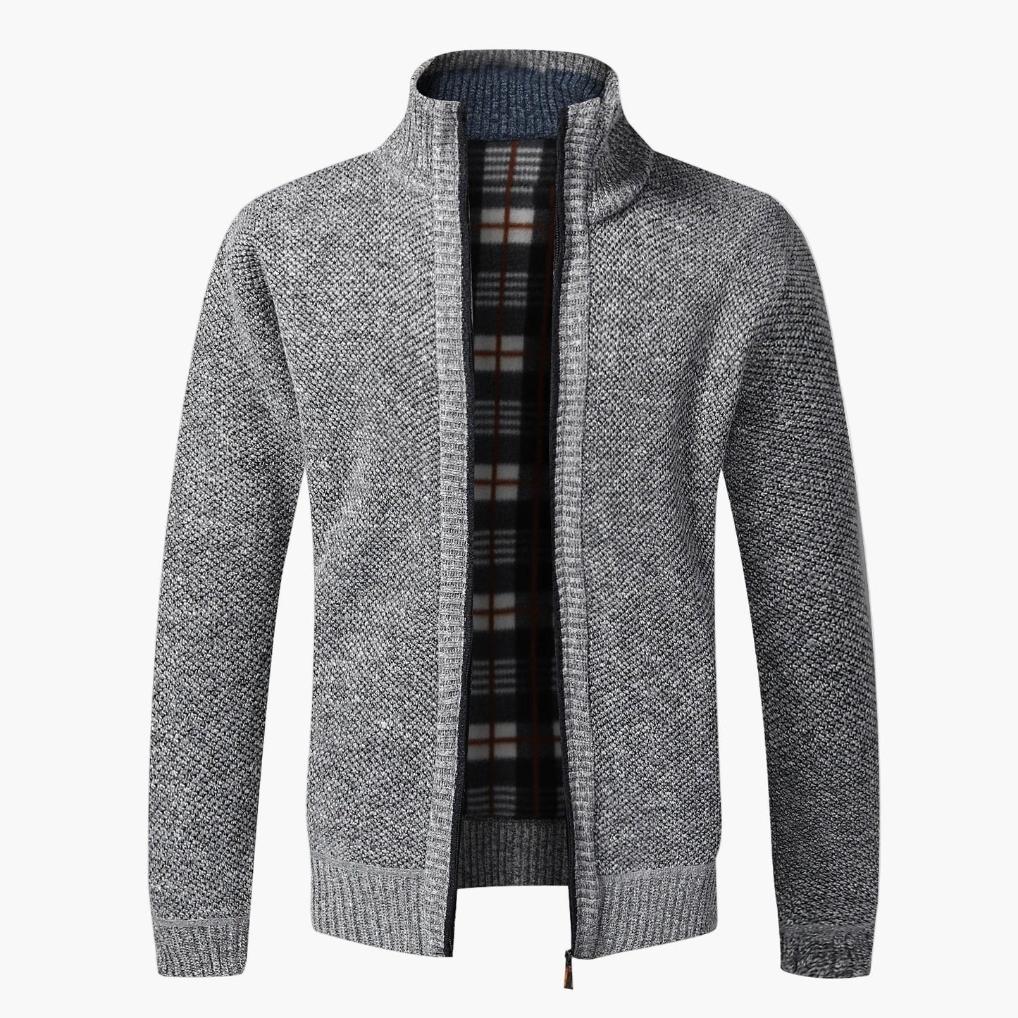 Herren Strick-Cardigan mit Stehkragen – Modischer Freizeit- und Alltagsbegleiter