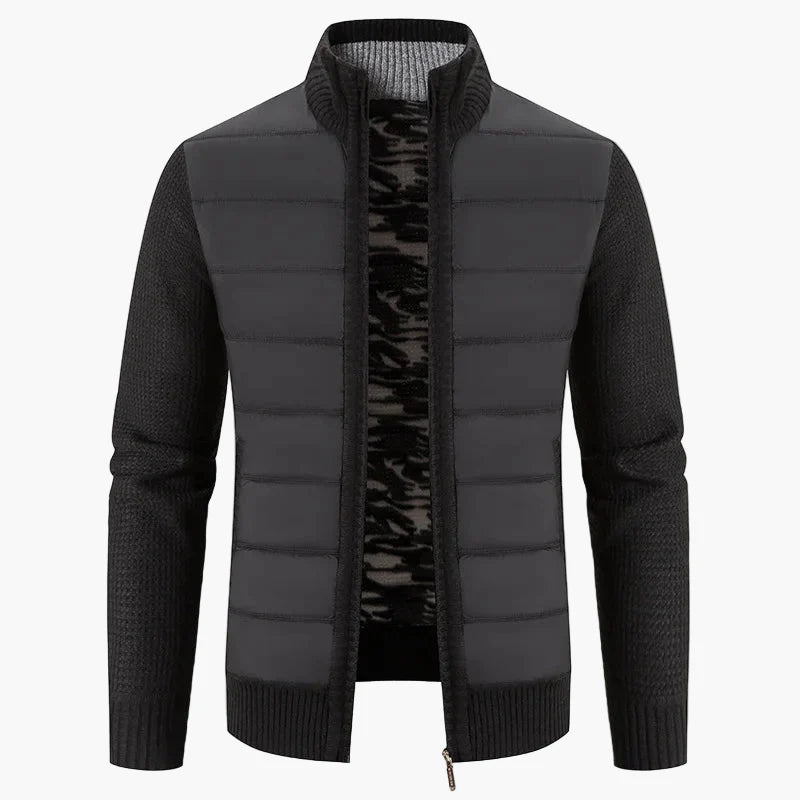 Herren Steppstrickjacke mit Reißverschluss – Modischer Freizeit- und Alltagsbegleiter