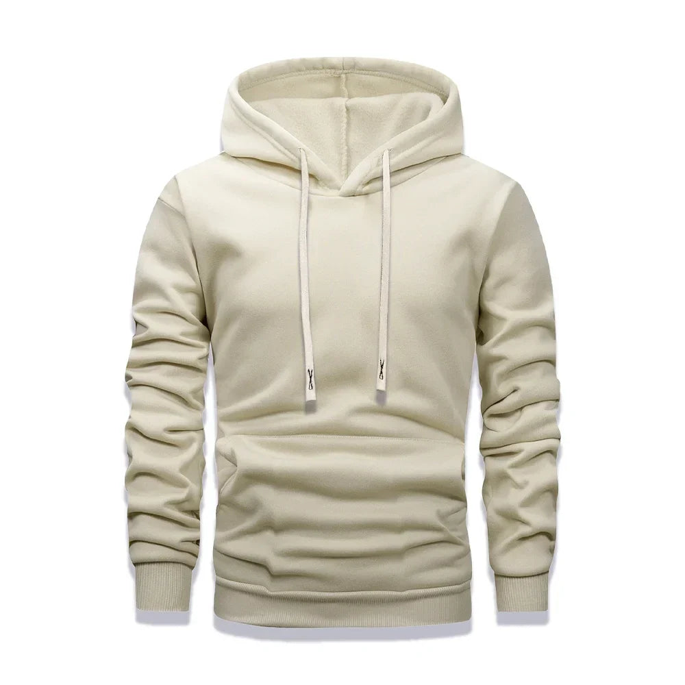 Herren Hoodie Unifarben Kapuzenpullover mit Kängurutasche