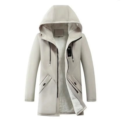 Herren Winterparka mit Kapuze und Teddyfutter – Warmer Mantel