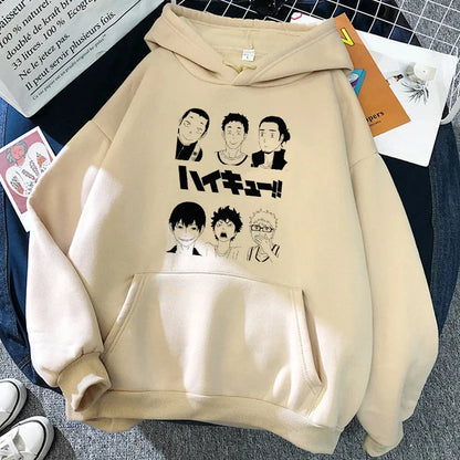 Unisex Kapuzenpullover mit Anime-Druck