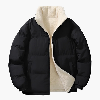 Herren Winter Steppjacke mit Stehkragen und Fleecefutter – Urban Casual Komfort