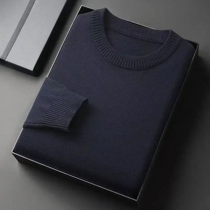 Herren Pullover Rundhals Langarm Basic Strickpullover