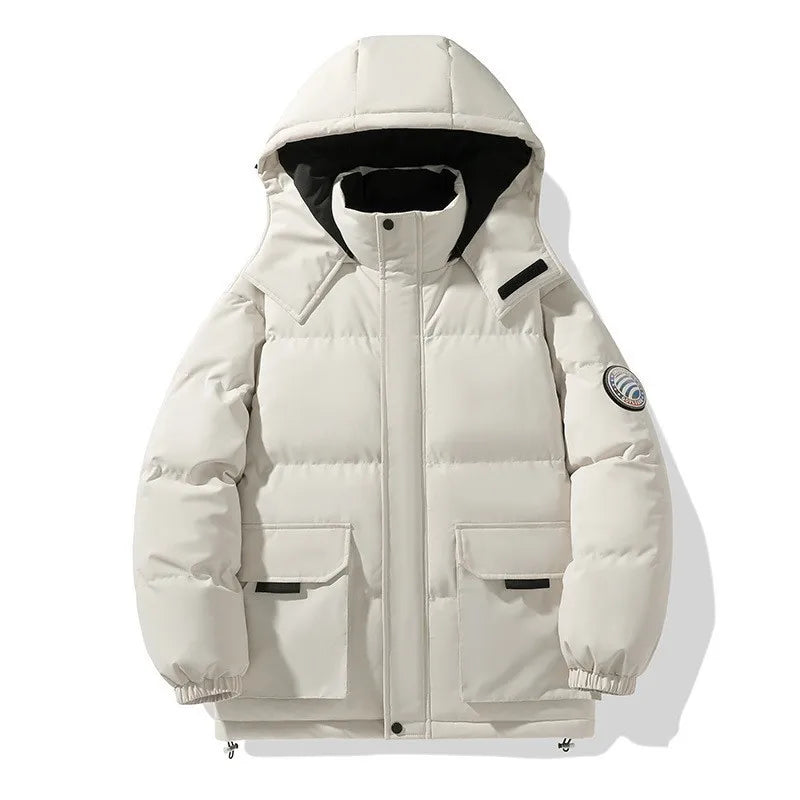 Unisex Winter Steppjacke mit Kapuze und Taschen, gepolstert, in verschiedenen Farben