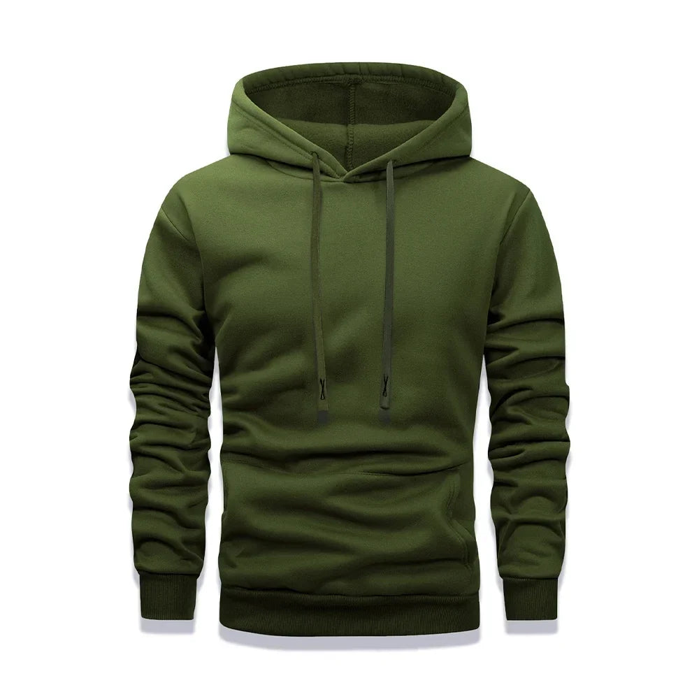 Herren Hoodie Unifarben Kapuzenpullover mit Kängurutasche