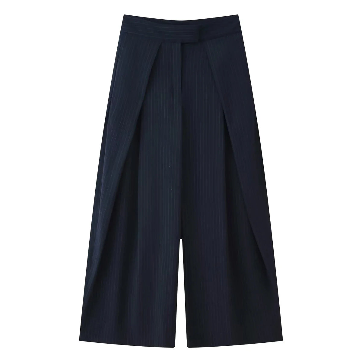 Damen Weite Culotte Hose mit Falten Kurz Weites Bein