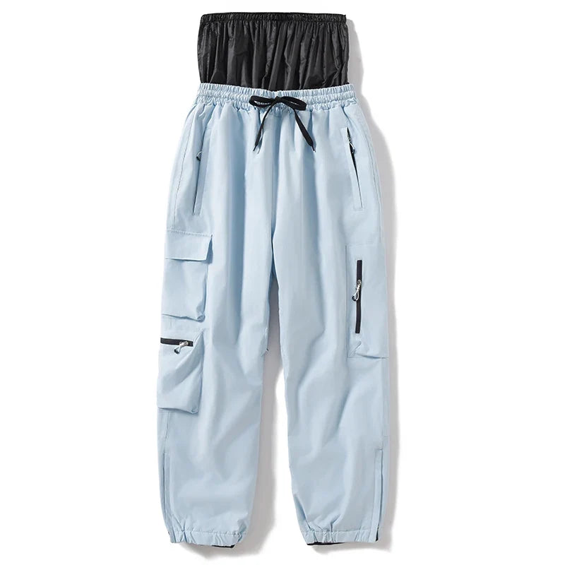 Unisex Cargohose mit Reißverschlüssen und Kordelzug