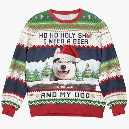 Unisex Weihnachts-Sweatshirt mit Fotodruck – Lustiger Ugly Christmas Pullover für festliche Anlässe