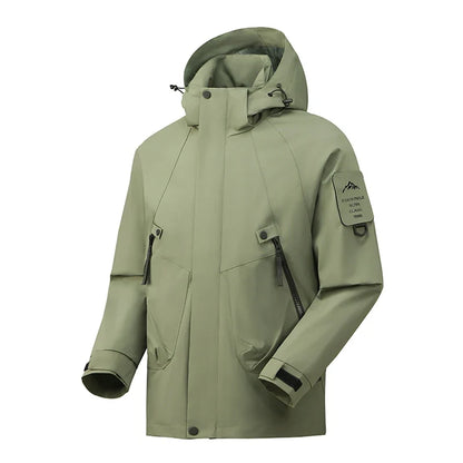 Unisex Outdoorjacke mit Kapuze – Wasserdicht & Winddicht, Mehrere Farben