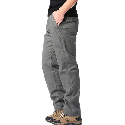 Herren Freizeithose mit elastischem Bund – Khaki, Grau, Dunkelgrau